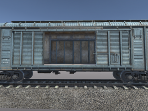 Freight Car11-217 and LODs FBX Modèle 3D