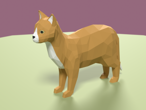 Lowpoly stylized Pet animals 3D Model