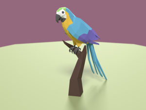 Lowpoly stylized Pet animals 3D Model