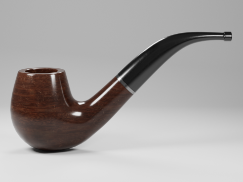 Vintage Tobacco Pipe 3D Model