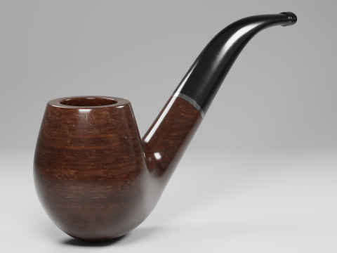 Vintage Tobacco Pipe 3D Model