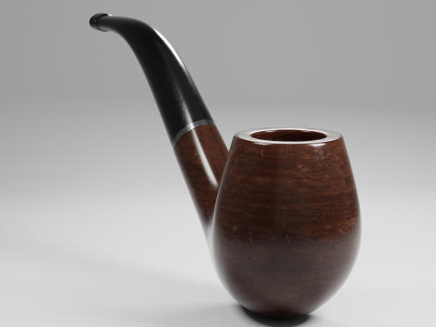 Vintage Tobacco Pipe 3D Model
