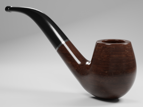 Vintage Tobacco Pipe 3D Model