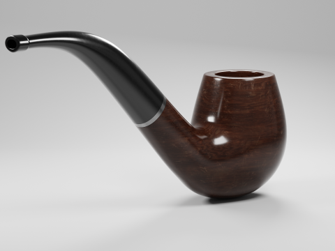 Vintage Tobacco Pipe 3D Model