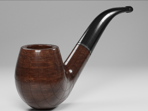 Vintage Tobacco Pipe 3D Model