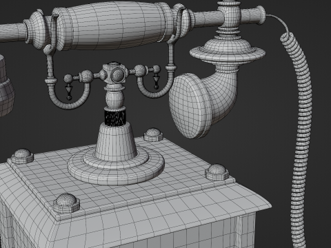 Vintage Rotary Telephone 3D Model