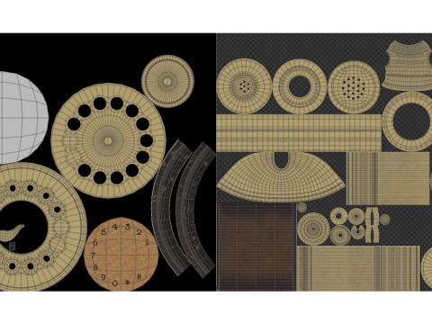 Vintage Rotary Telephone 3D Model