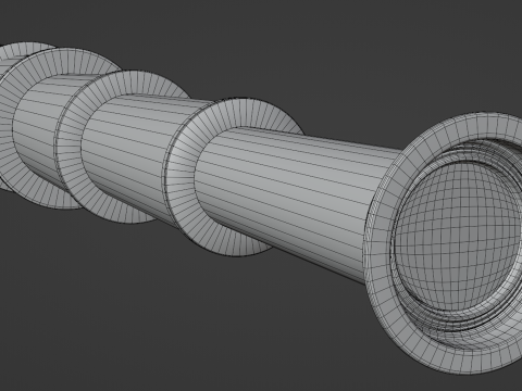 Vintage Brass Spyglass 3D 모델
