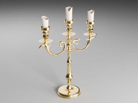 Vintage Candlestick 3D Model