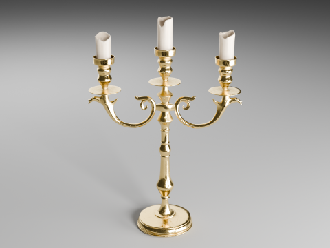 Vintage Candlestick 3D मॉडल