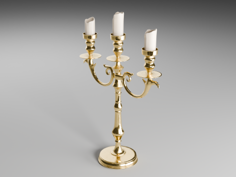 Vintage Candlestick 3D मॉडल