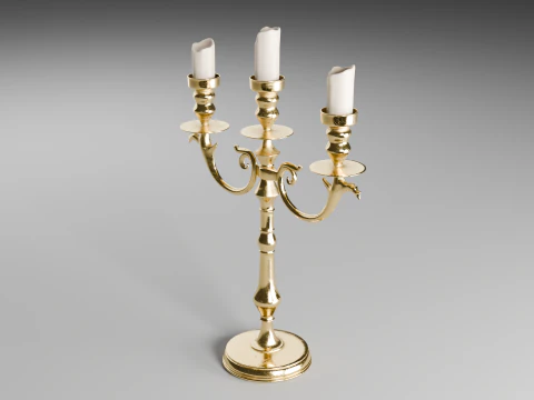 Vintage Candlestick 3D Model