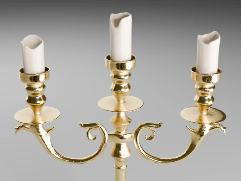 Vintage Candlestick 3D Model