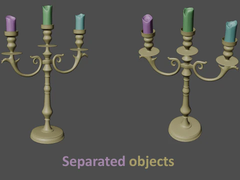 Vintage Candlestick 3D Model