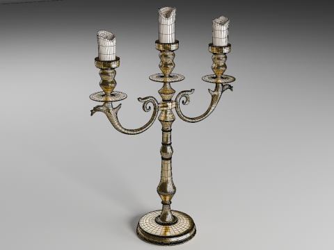 Vintage Candlestick 3D मॉडल