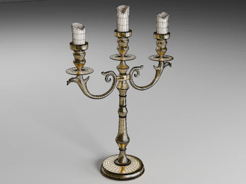 Vintage Candlestick 3D Model
