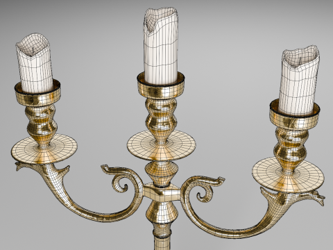 Vintage Candlestick 3D मॉडल