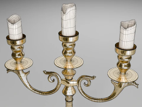 Vintage Candlestick 3D Model