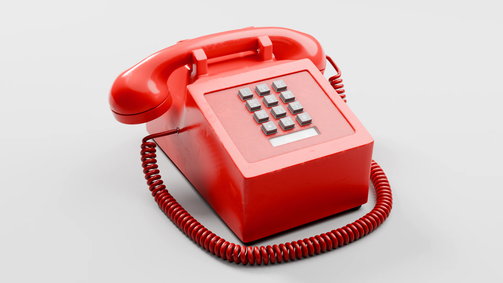 Retro Telephone 3D Model .c4d .max .obj .3ds .fbx .stl .blend 