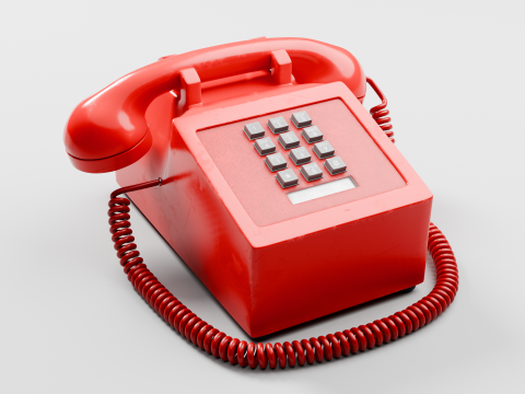 Retro Telephone Model 3D