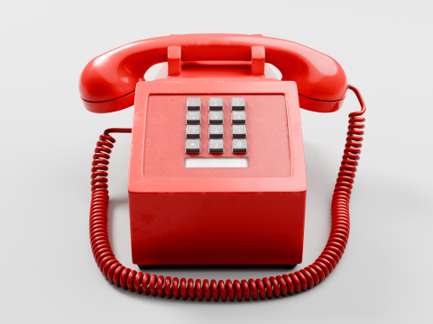Retro Telephone 3D Model