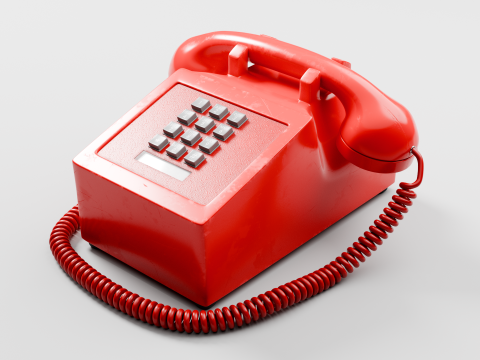 Retro Telephone 3D Model