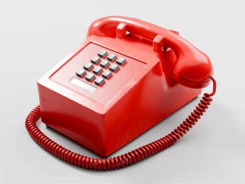 Retro Telephone 3D Model