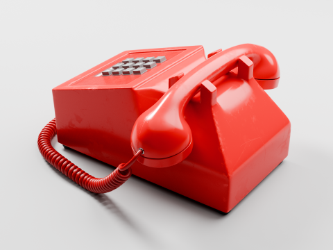 Retro Telephone 3D Model