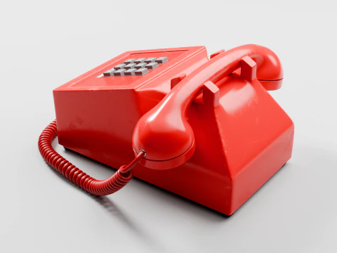 Retro Telephone 3D Model