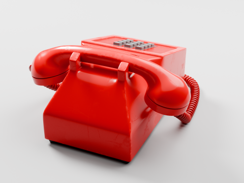 Retro Telephone 3D Model
