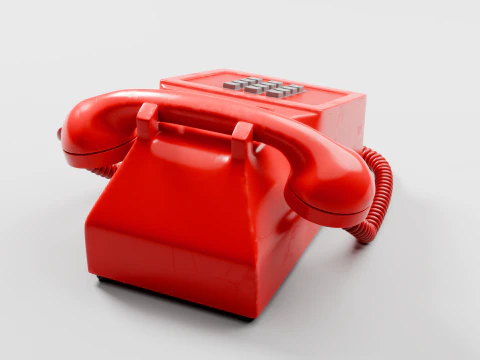 Retro Telephone 3D Model