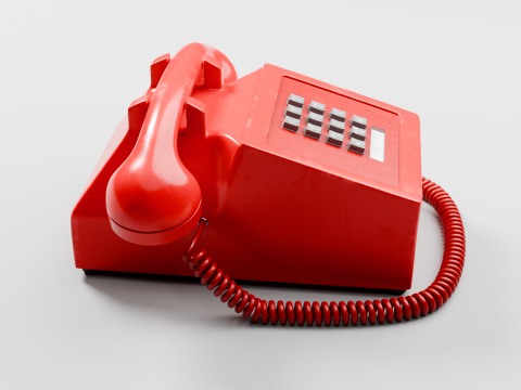 Retro Telephone 3D Model