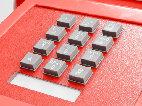 Retro Telephone 3D Model