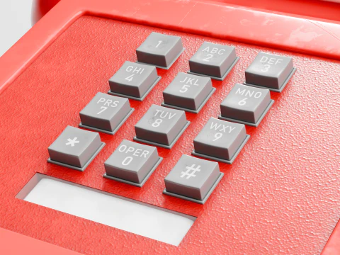 Retro Telephone 3D Model