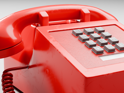 Retro Telephone 3D Model