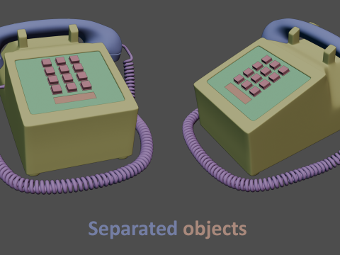Retro Telephone 3D Model