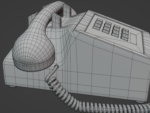 Retro Telephone 3D Model