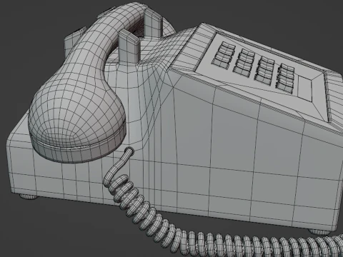 Retro Telephone 3D Model