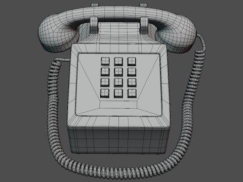 Retro Telephone 3D Model
