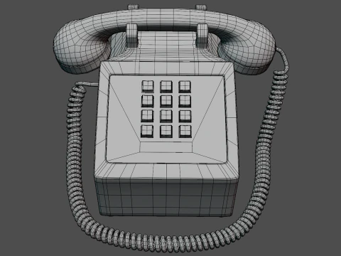 Retro Telephone 3D Model