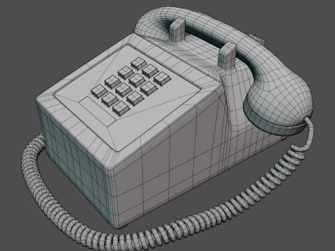 Retro Telephone 3D Model