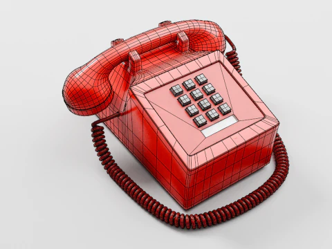 Retro Telephone 3D Model