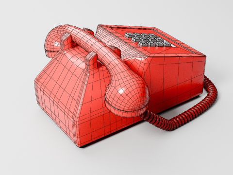 Retro Telephone 3D Model