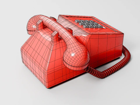 Retro Telephone 3D Model