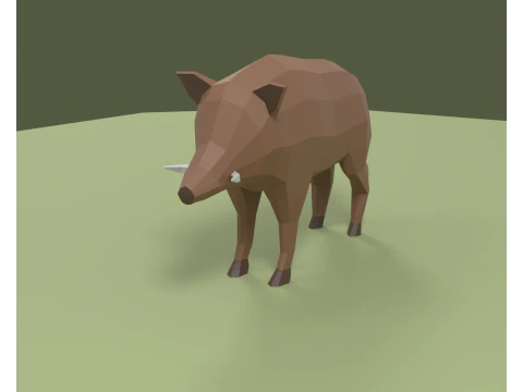 Lowpoly stylized Forest animals pack 3D Model
