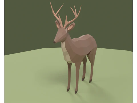 Lowpoly stylized Forest animals pack 3D Model