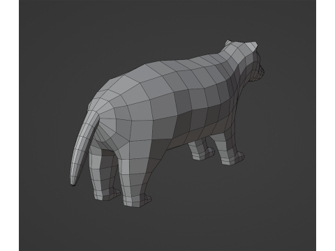 Stylized lowpoly BADGER 3Dモデル
