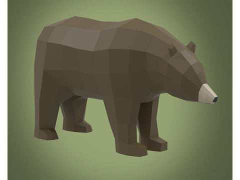 Stylized lowpoly BEAR 3D मॉडल
