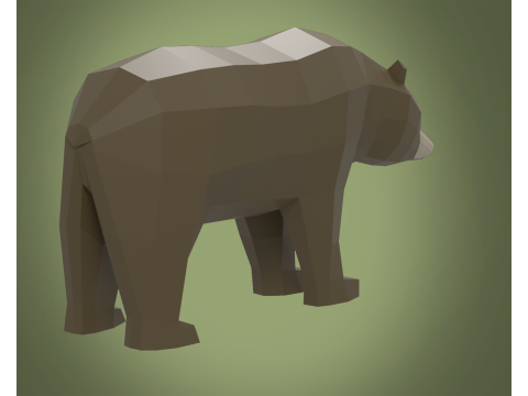 Stylized lowpoly BEAR 3D मॉडल