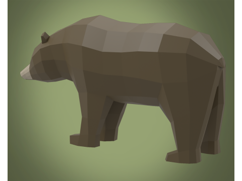 Stylized lowpoly BEAR 3D मॉडल